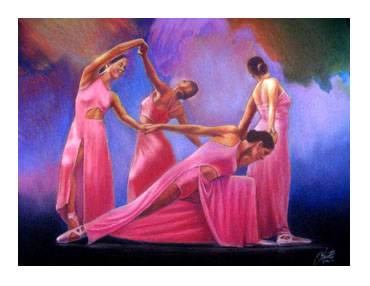 This small image of the Sequence Four -4 pastel painting links to the main page that contains details about and a link to buy a giclée of this painting.